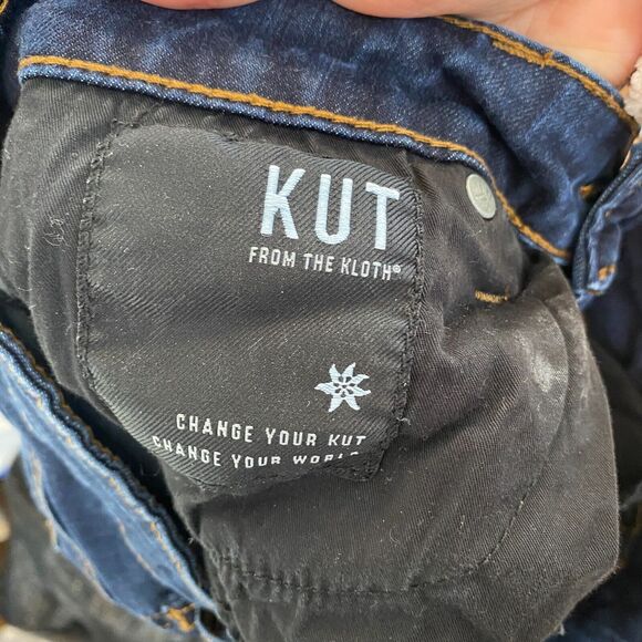 Kut From The Kloth Blue Connie High Rise Slim Fit Raw V-Cut Ankle Hem Jeans 4 - Picture 9 of 13